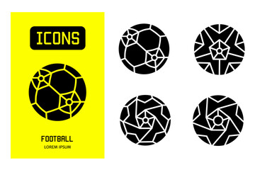 Poster - Set of flat icons of football. Vector design for business and stock.