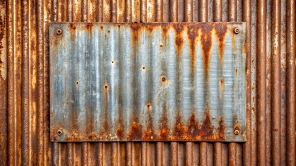 Wall Mural - Rusted galvanized iron plate texture perfect for industrial backgrounds, rust, metal, weathered, corrosion, grunge, pattern