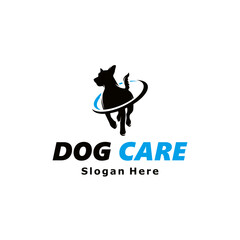 Canvas Print - Dog Care logo design Vector illustration