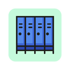 Wall Mural - School locker line icon. Student items, compartment, metal. Safety concept. Can be used for topics like college, closet, changing room