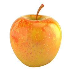 Wall Mural - A Single Yellow Apple Isolated on Black