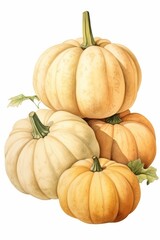 Wall Mural - Pumpkin vegetable squash plant.