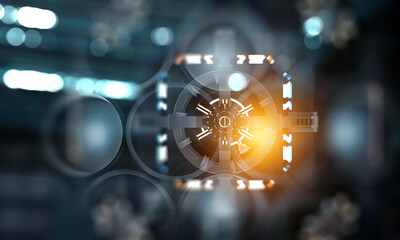 Poster - Innovative technologies image . Mixed media