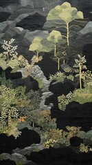 Wall Mural - Dark foliage outdoors pattern nature.