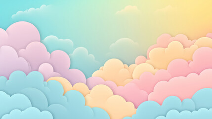 Wall Mural - Gradient Cloud Background