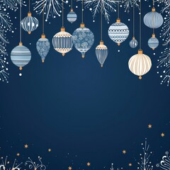 Canvas Print - Christmas backgrounds christmas blue.