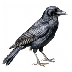 Poster - Detailed black crow illustration