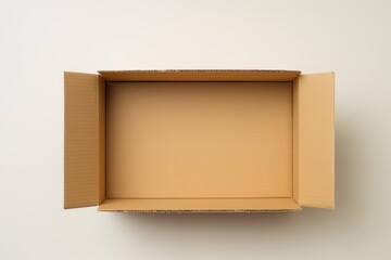 Sticker - Photo of an open box cardboard carton simplicity.