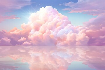 Sticker - Fluffy cloud outdoors nature sky.