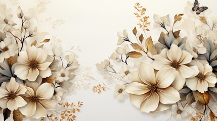 Poster - Elegant Floral Arrangement in Creamy Tones