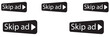 © TinyStock Studio - Skip ads button icon vector in clipart style. Advertising elements