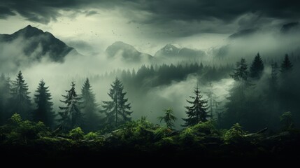 Poster - Misty Mountain Forest