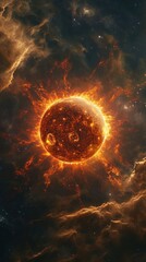 Wall Mural - Sun space astronomy universe.