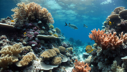 coral reef with fish