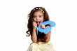 © nellas - A 4-year-old little girl is practicing correct pronunciation. Speech therapist, speech disorder