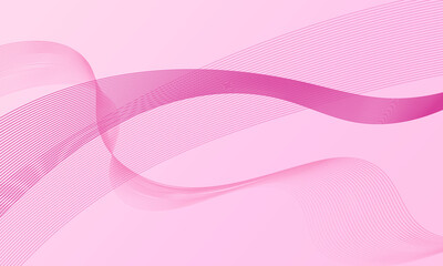 Wall Mural - pink lines wave curves with smooth gradient abstract background