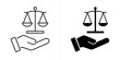© VSK Graphics - Legal Service stroke and solid web icon set. Vector illustration