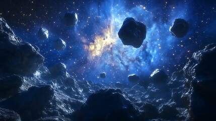Asteroids in a Starry Night