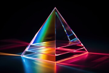 Canvas Print - Light refraction lighting crystal.