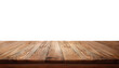 © Png - Video - Photo - A simple, empty wooden table with a natural grain and smooth surface, set against a neutral background. Perfect for product placement, photography cut out transparent isolated on white background PNG