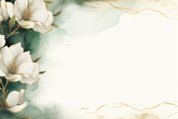 Sticker - Magnolia watercolor background backgrounds painting pattern.