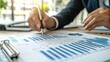 © Zidan - Illustration Corporate auditors analyze sustainability reports, ensure compliance with ESG standards, promote environmentally friendly business practices. Ai generated image