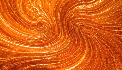 Wall Mural - Abstract Orange Metallic Swirl Texture