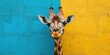 © Alexandr - Giraffe by Blue and Yellow Wall