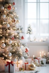 Wall Mural - Christmas tree wallpaper christmas festival christmas tree.