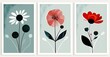 © jambulart - Modern Minimalist Floral Prints, Contemporary Floral Wall Art