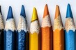© D - Close-Up of Colorful Sharpened Pencils - Vibrant Art Supplies for School and Creative Projects