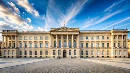 Berlin's Neoclassical Elegance: The Humboldt Forum's Facade  AI generated