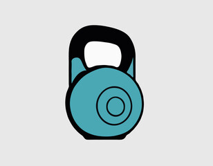 Kettlebell silhouette Simple vecteur moderne illustration de conception d'icône.