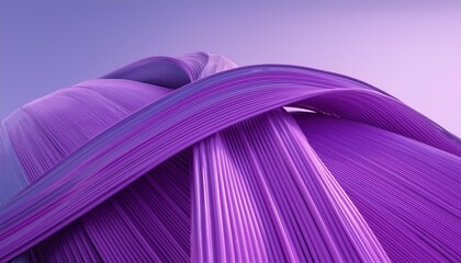 Wall Mural -  Abstract 3D Colorful purple Wires