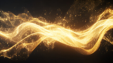 Poster - Abstract Gold Light Streak