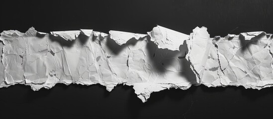 Aufkleber - Copy space image of torn paper against a black background