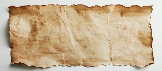 Fototapete - Vintage paper on a blank white background with copy space image