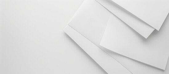 Aufkleber - White paper sheets folded with copy space image against white backdrop