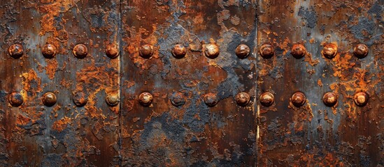 Aufkleber - Abstract horizontal seamless background with a rusty corroded barrel texture featuring grunged rust patterns Close up view with copy space image