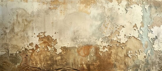 Poster - Vintage stucco wall texture with an abstract grunge design offering a wide rough background suitable for text placement in a copy space image