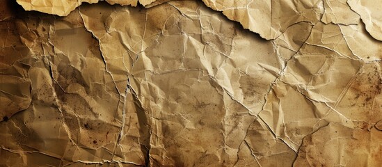 Leinwandbilder - Vintage aged paper with creases and tears creating a distressed backdrop for a copy space image