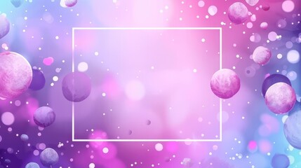 Poster - A vibrant blend of purple and pink watercolor fills a canvas, elegantly framed by a crisp white square border.