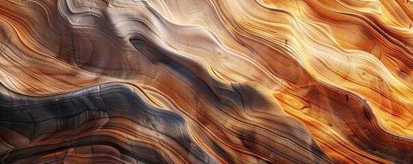 Wall Mural - Smooth sandstone with layered colors, 4K hyperrealistic photo