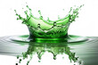 © ThE MHM - green water splash isolated on white