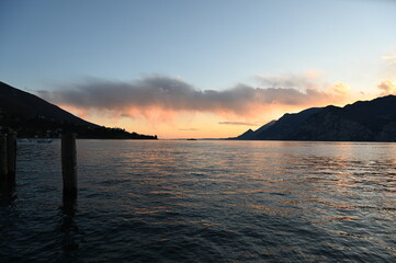 Canvas Print - Abend am Gardasee