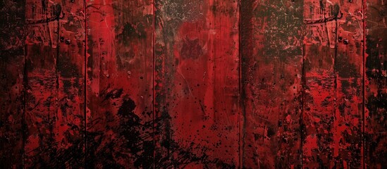 Poster - Old walls with various scratches a dark side red finish and a Halloween theme ideal for a copy space image