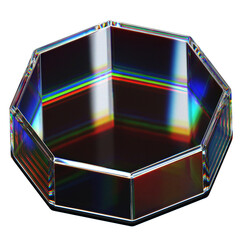 3D icon of a glass abstract object