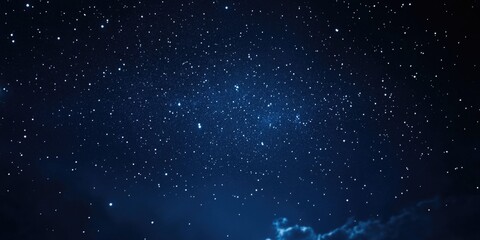 Canvas Print - night sky with stars and clouds