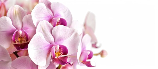 Fototapete - Isolated orchid blossom with copy space image