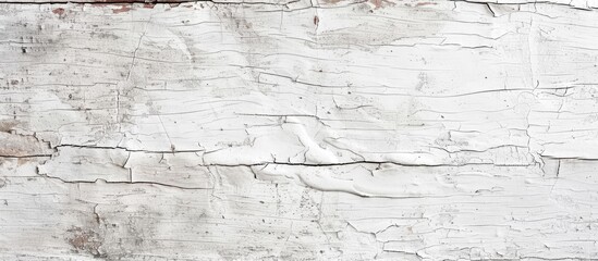 Aufkleber - A Light old wood wall background in white with cracks dust for texture and copy space image